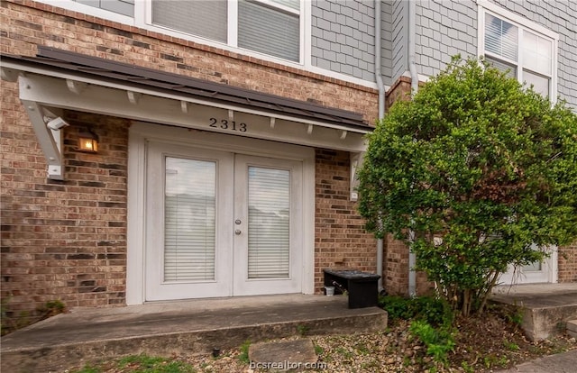 entrance to property with french doors