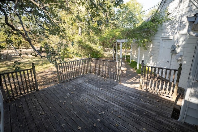 view of wooden terrace