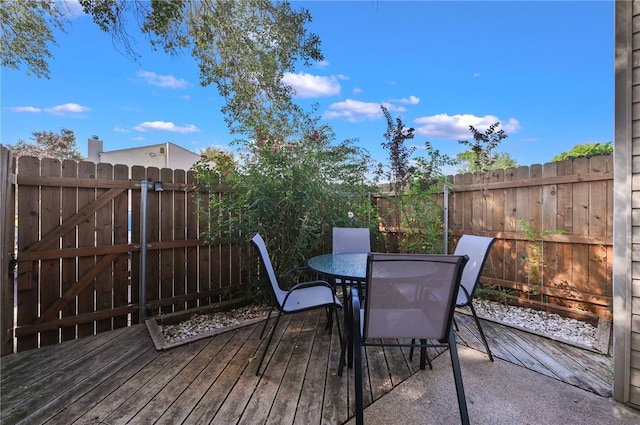 view of wooden deck