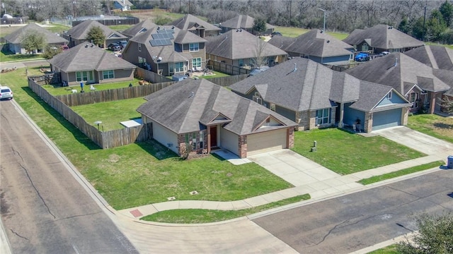 bird's eye view featuring a residential view