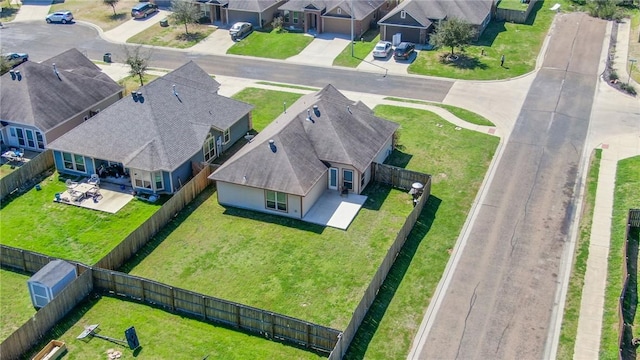 bird's eye view featuring a residential view