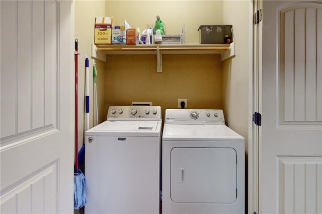 laundry room with laundry area and washer and dryer