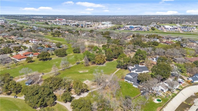 aerial view with a residential view