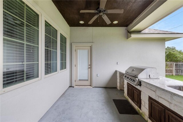 4507 Tonbridge Dr, College Station, TX 77845 - view of patio / terrace featuring ceiling fan