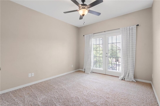 1403 Crescent Ridge Dr, College Station, TX 77845 - carpeted empty room featuring baseboards and ceiling fan