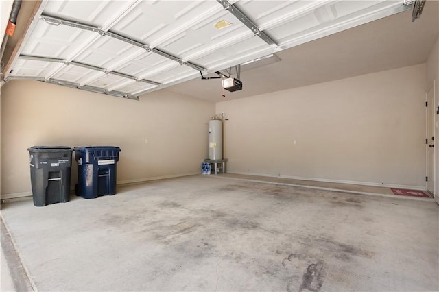1403 Crescent Ridge Dr, College Station, TX 77845 - garage with water heater and a garage door opener