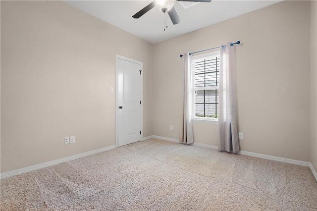1403 Crescent Ridge Dr, College Station, TX 77845 - carpeted empty room with ceiling fan and baseboards