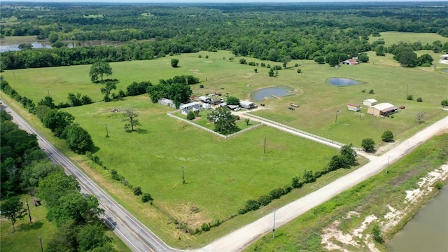 1681 Union Rd, Madisonville, TX 77864 - view of rural area featuring a large body of water and a heavily wooded area