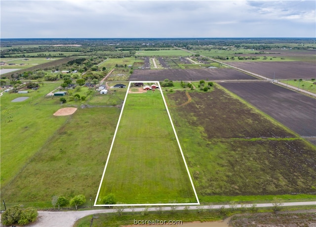 aerial view with a rural view