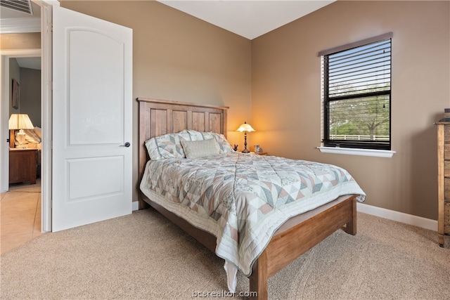 view of carpeted bedroom