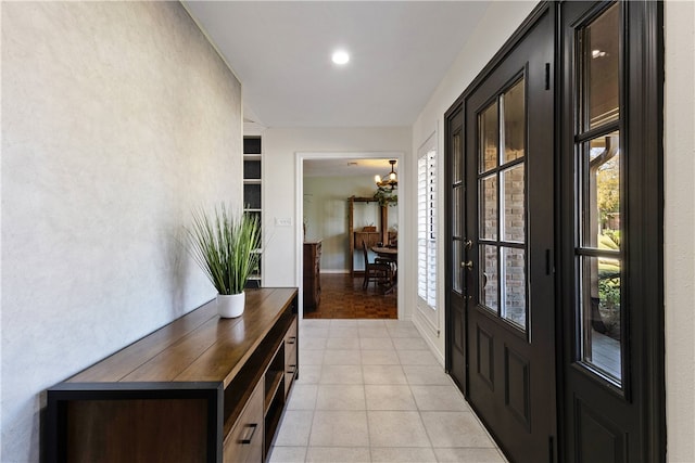 view of tiled foyer entrance