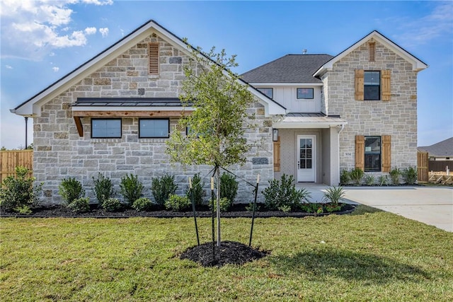 view of front property with a front yard