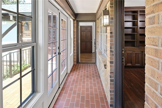 doorway to outside featuring french doors