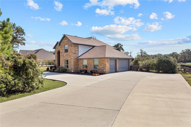 view of front facade with a garage