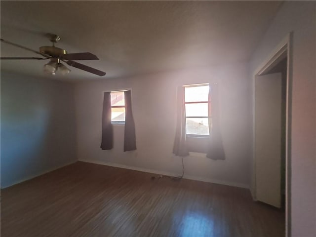 1202 Cheyenne Dr, Brenham, TX 77833 - empty room featuring wood finished floors and a ceiling fan