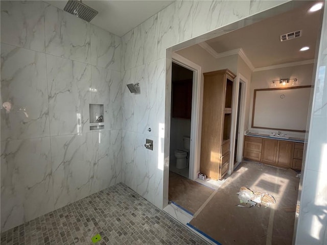 bathroom with concrete flooring