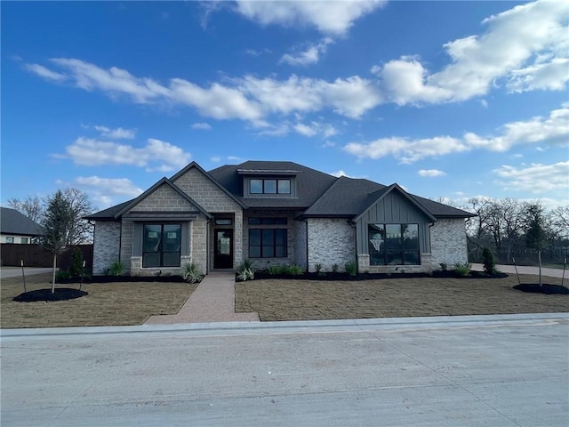 view of front of home with a front yard