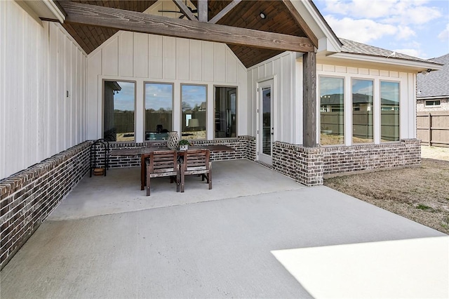 view of patio / terrace with fence