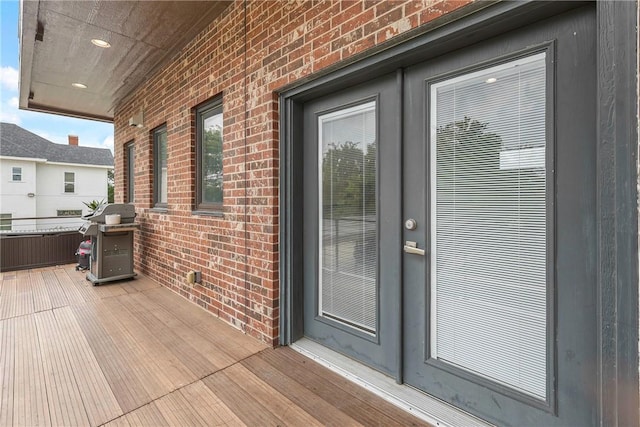 213 N Houston Ave, Bryan, TX 77803 - wooden deck with grilling area