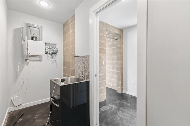 213 N Houston Ave, Bryan, TX 77803 - bathroom with concrete floors