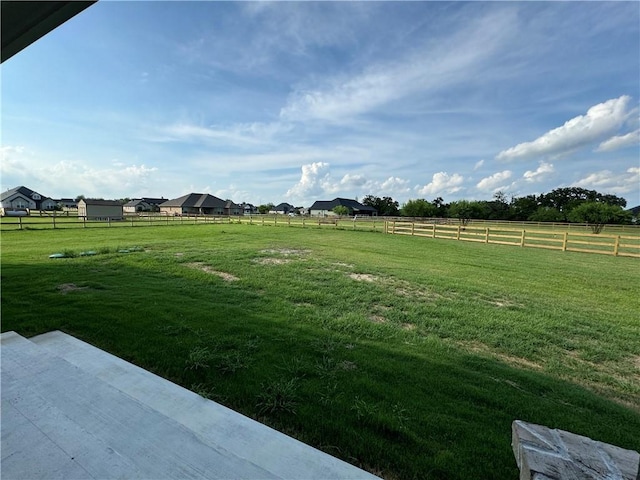 view of yard featuring a rural view