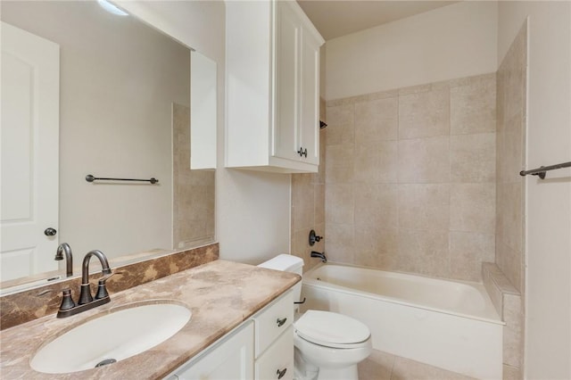 15613 Wood Brook Ln, College Station, TX 77845 - full bathroom with vanity, bathtub / shower combination, and tile patterned flooring