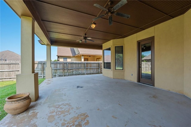 15613 Wood Brook Ln, College Station, TX 77845 - view of patio featuring ceiling fan