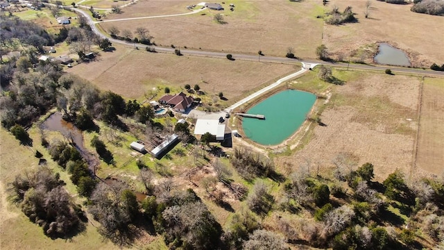 aerial view with a rural view