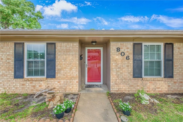 806 Matous Dr, Bryan, TX 77802 - entrance to property with brick siding