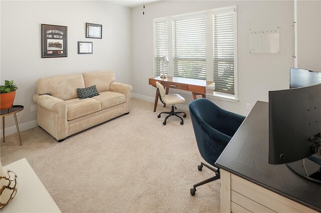 3609 Llano River Dr, College Station, TX 77845 - home office with carpet floors and baseboards