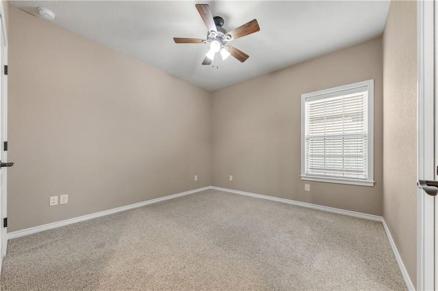 3520 Foxcroft Path, Bryan, TX 77808 - unfurnished room with a ceiling fan, carpet, and baseboards