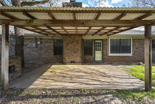 view of patio with a carport