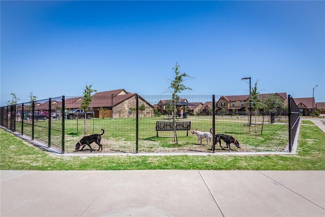 view of property's community featuring a yard