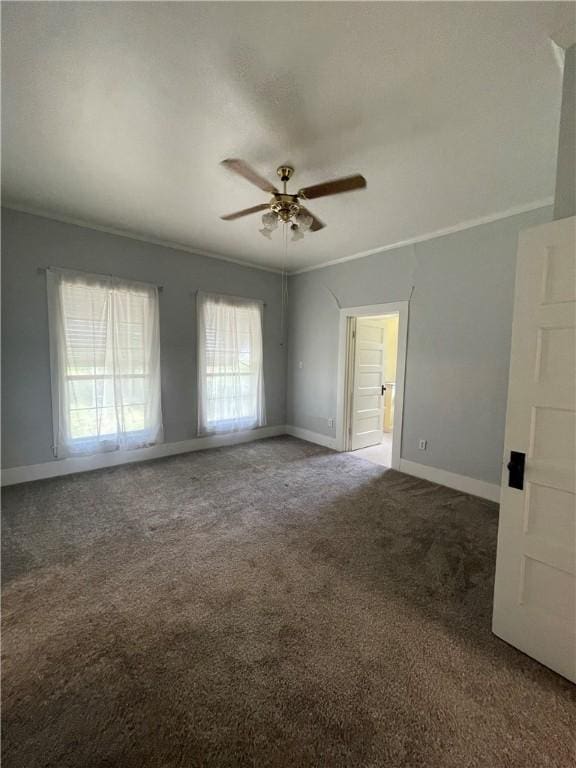 6268 Fm 2269, Cameron, TX 76518 - unfurnished room featuring carpet floors, a ceiling fan, and baseboards