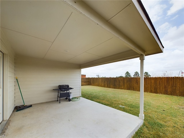 view of patio with grilling area