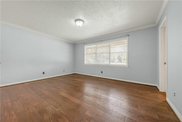 714 S Rosemary Dr, Bryan, TX 77802 - unfurnished room with ornamental molding, wood finished floors, and a textured ceiling