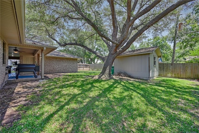 1600 Pecan St, Brenham, TX 77833 - view of yard featuring ceiling fan
