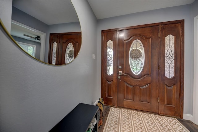 1600 Pecan St, Brenham, TX 77833 - foyer with a ceiling fan