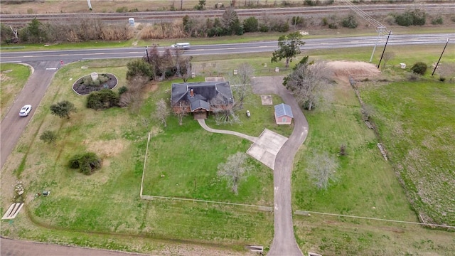 bird's eye view featuring a rural view