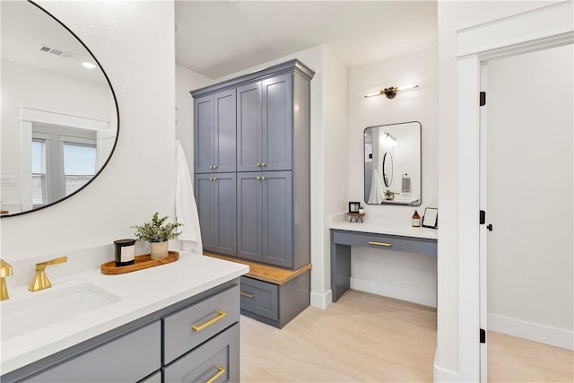 bathroom with vanity