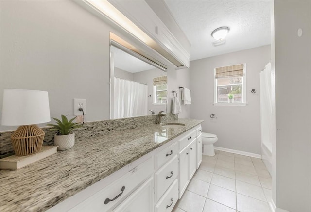 2904 Adrienne Dr, College Station, TX 77845 - full bath with vanity, tile patterned flooring, and shower / bathtub combination with curtain