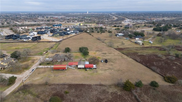 aerial view featuring a rural view