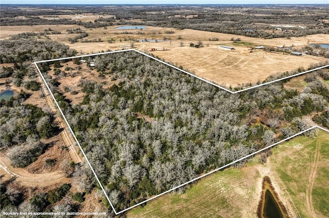 6196 Fm 975, Caldwell, TX 77836 - bird's eye view with a water view and a rural view