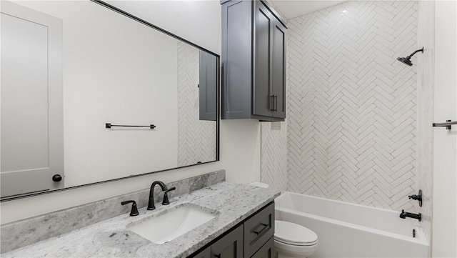 10017 Panther Creek Dr, Iola, TX 77861 - bathroom with vanity, toilet, and shower / bath combination