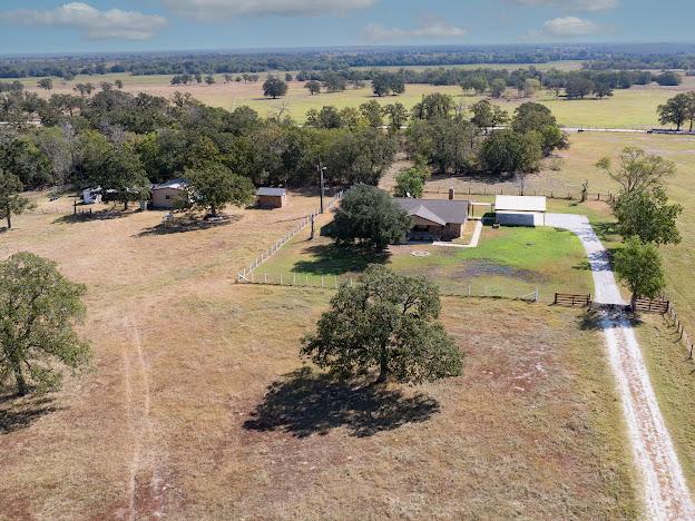 bird's eye view featuring a rural view