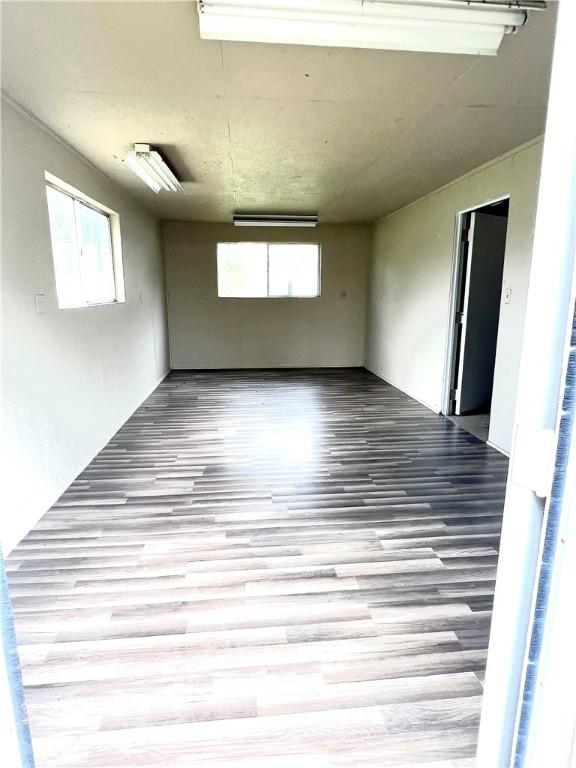 empty room with light wood-type flooring