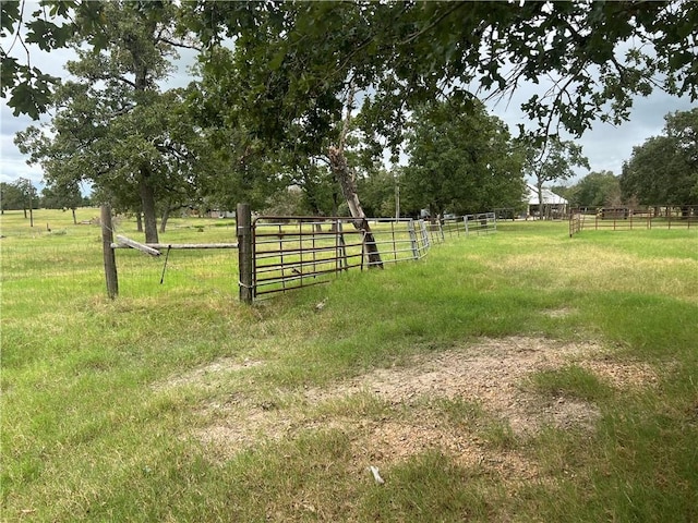 view of yard featuring a rural view