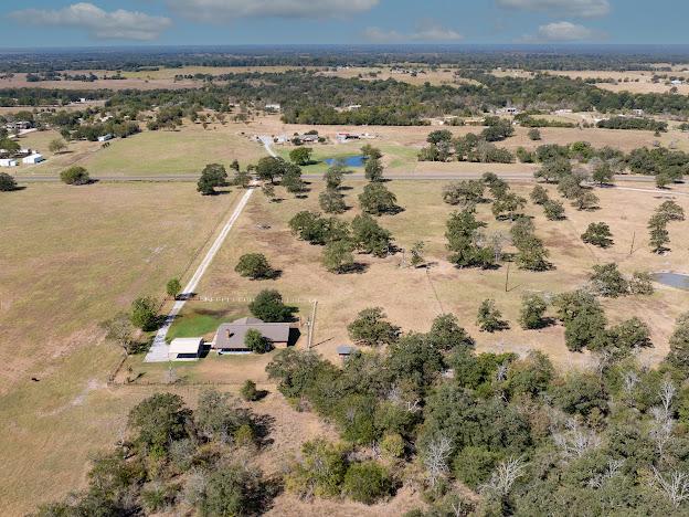 bird's eye view featuring a rural view