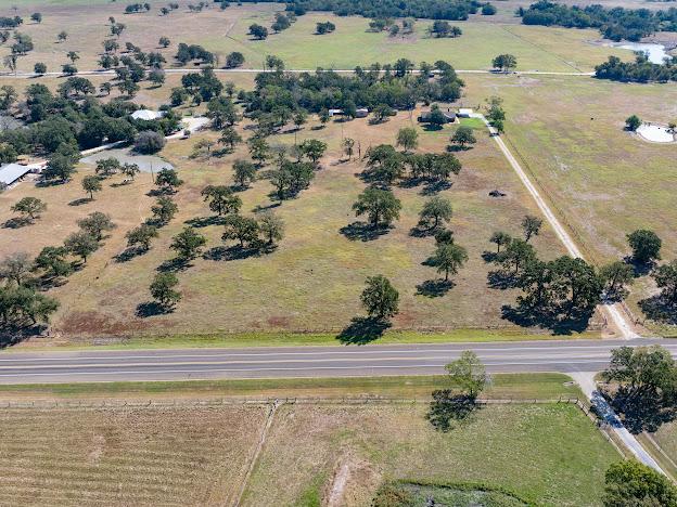 aerial view featuring a rural view