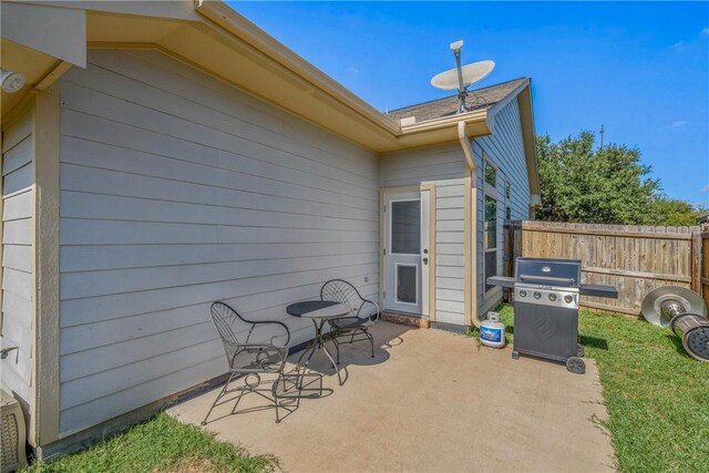 view of patio featuring area for grilling